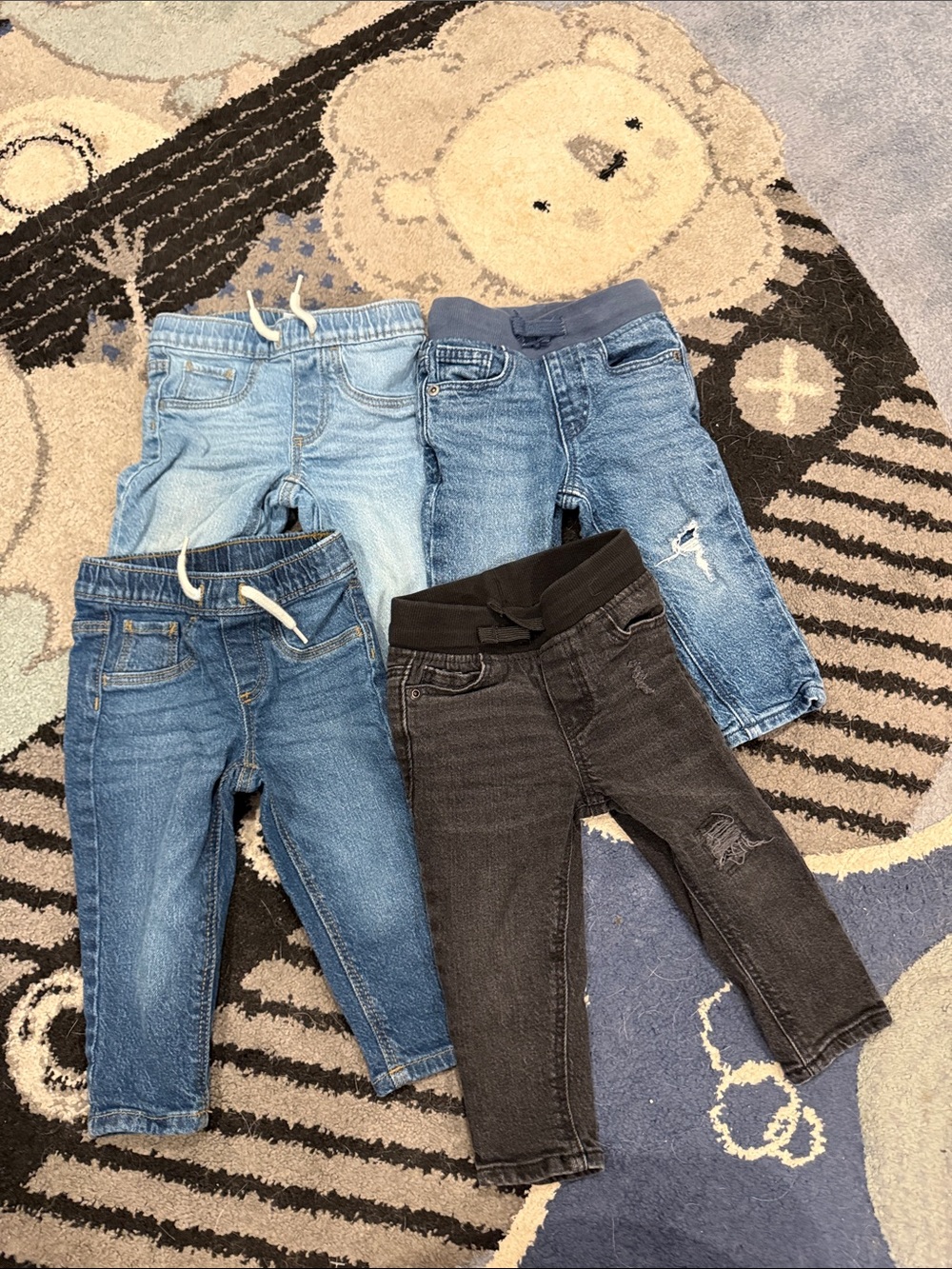 Toddler baby bundle Denim Jeans - Blue & Black